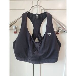Gymshark CROSSOVER SPORTS BRA Light‎ Support Black Sz M